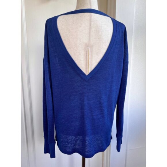 LORNA JANE Harper Long Sleeve Blue Floral Mesh Long Sleeve Knit Top Size L - Picture 8 of 15